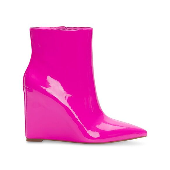 INC Womens Pink Comfort Hidden Heel Azah Pointed Toe Wedge Zip-Up Booties 7 M - Picture 2 of 4